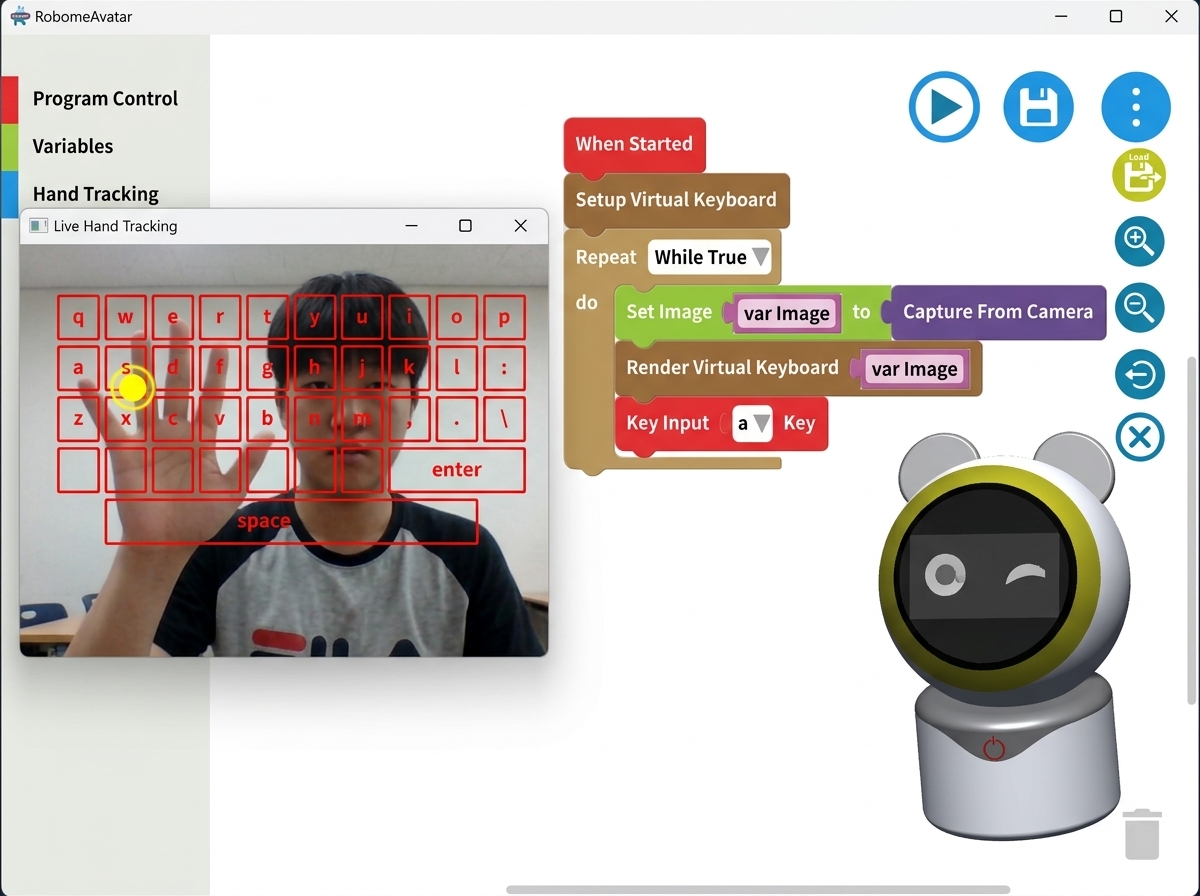 Virtual Air-Keyboard Control